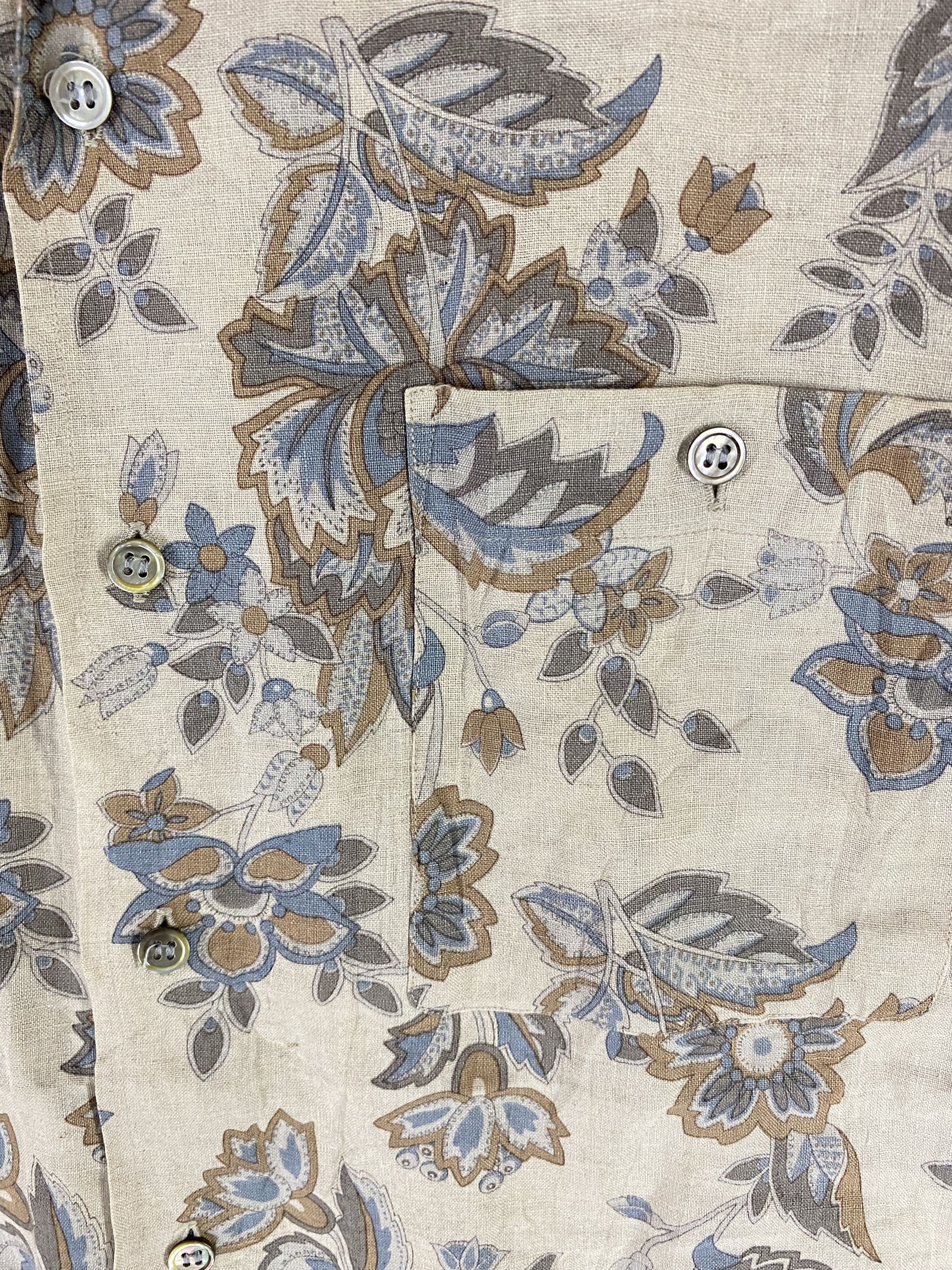 Christian Dior Monsieur × Designer 2000s Christian Dior floral hemp button up polo shirt Size US S / EU 44-46 / 1 - 6 Thumbnail