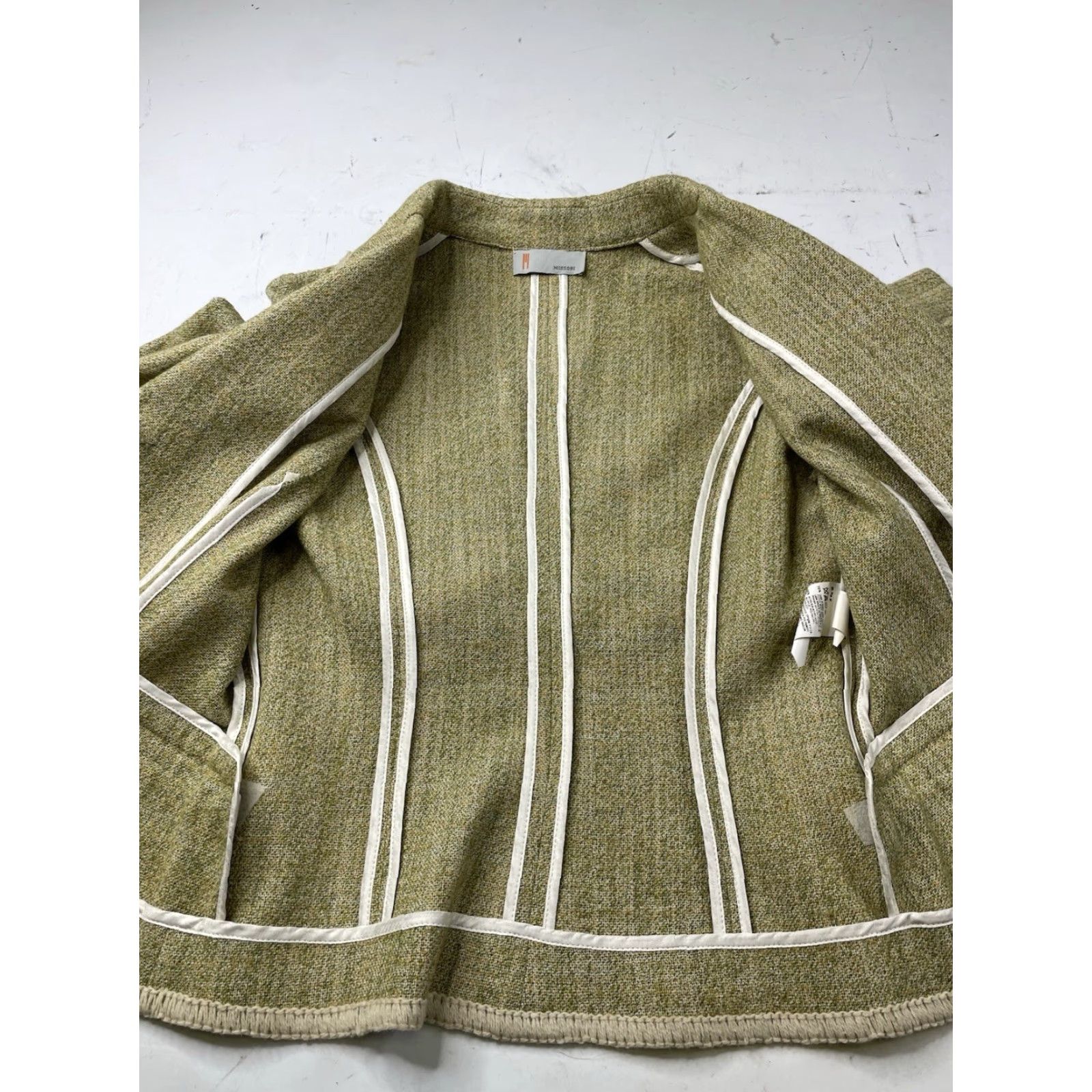 Missoni VINTAGE Missoni Blazer Women 6 Green Wool Blend Tweed Belted Classic Work Jacket Italy Women Size M / US 6-8 / IT 42-44 - 6 Thumbnail