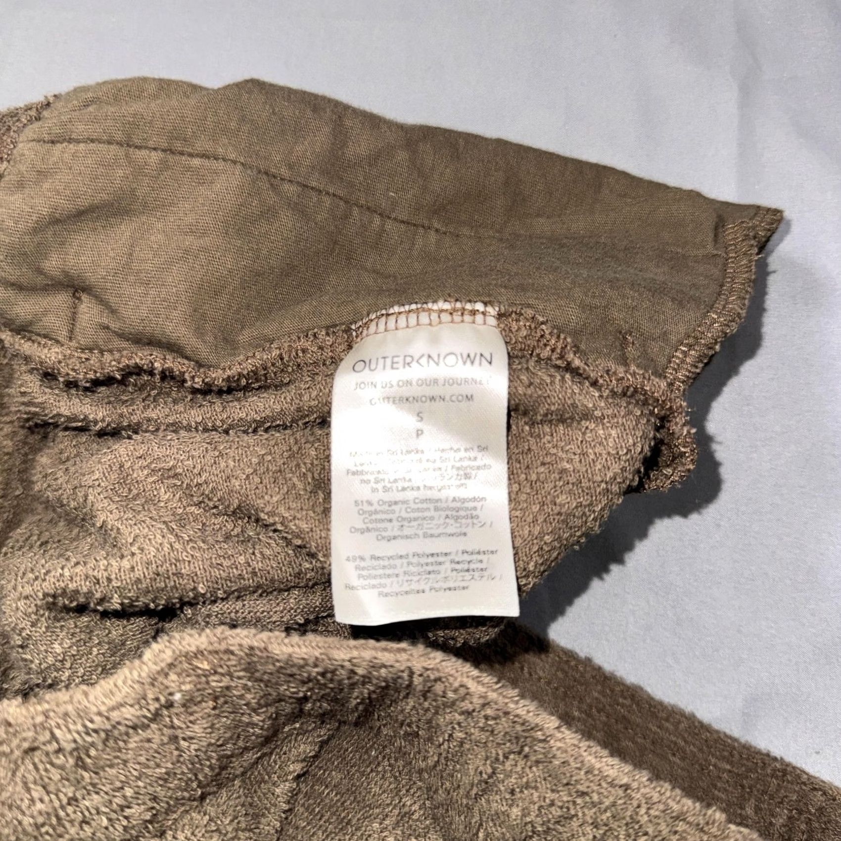 Outerknown VINTAGE? No. Outerknown Shorts Women S Brown Terry Cloth Elastic Waist Logo Embroidered Casual Summer Sweat Shorts Size 28" / US 6 / IT 42 - 4 Thumbnail