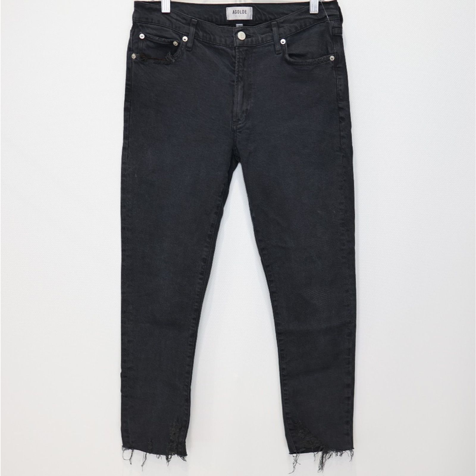 Agolde AGOLDE Toni Mid Rise Straight Raw Hem Denim Jeans Size 30 Size 31" - 2 Thumbnail