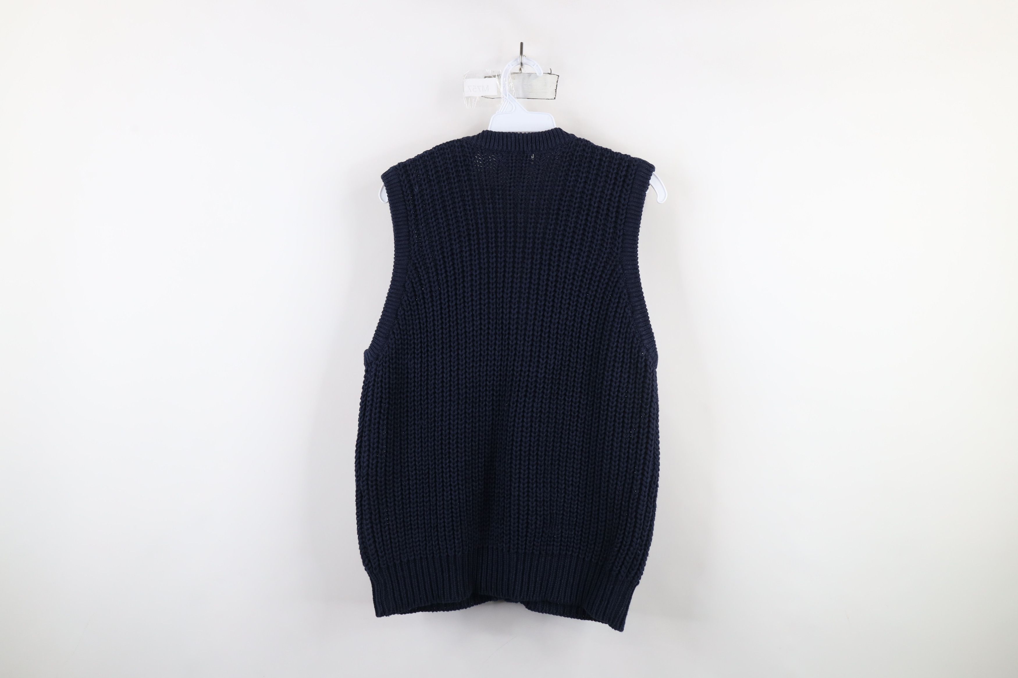 Vintage Vintage 70s Streetwear Cable Knit Cardigan Sweater Vest Size M / US 6-8 / IT 42-44 - 8 Thumbnail