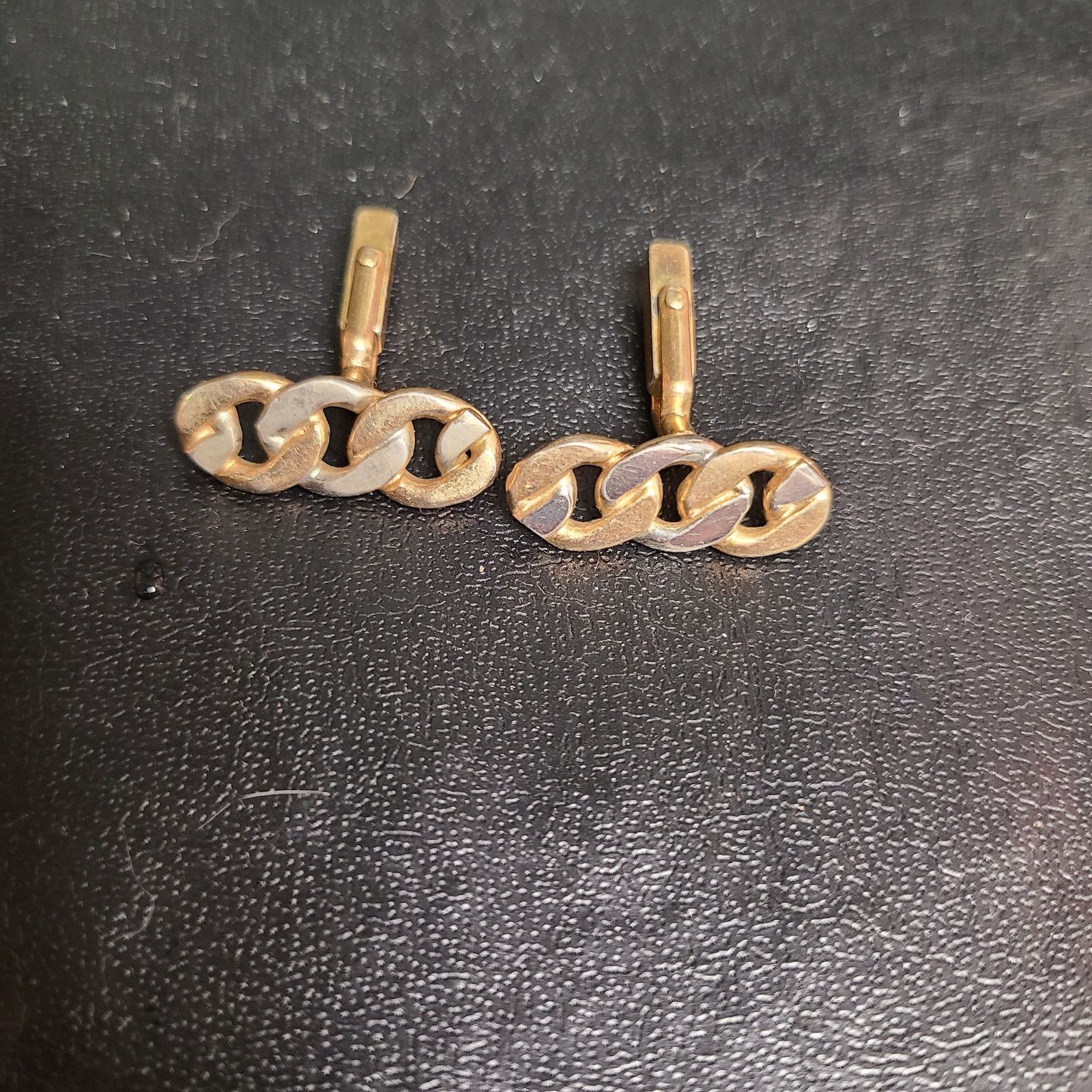 Vintage Vintage Swank Cuban link chain gold silver cuff links Size ONE SIZE - 1 Thumbnail