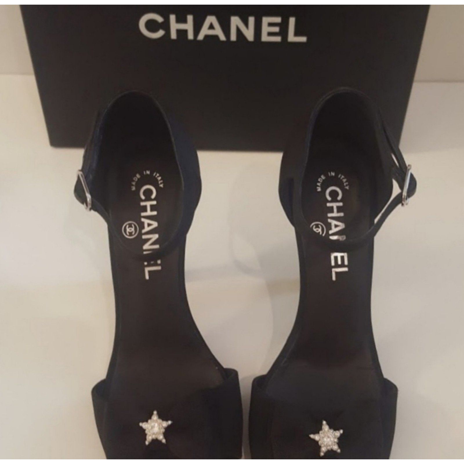 Chanel Authentic CHANEL open toe sandal shoes size 36.5 Size US 6.5 / IT 36.5 - 1 Thumbnail