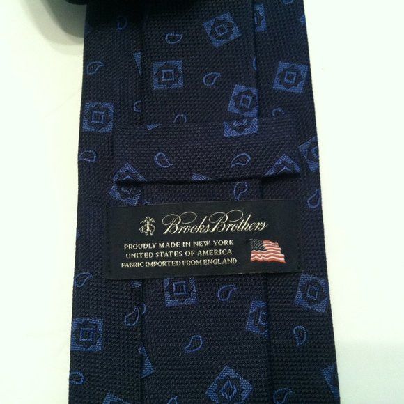 Brooks Brothers BROOKS BROTHERS MEN'S NEW BLUE SILK TIE WIDTH: 3 1/4" Size ONE SIZE - 8 Thumbnail