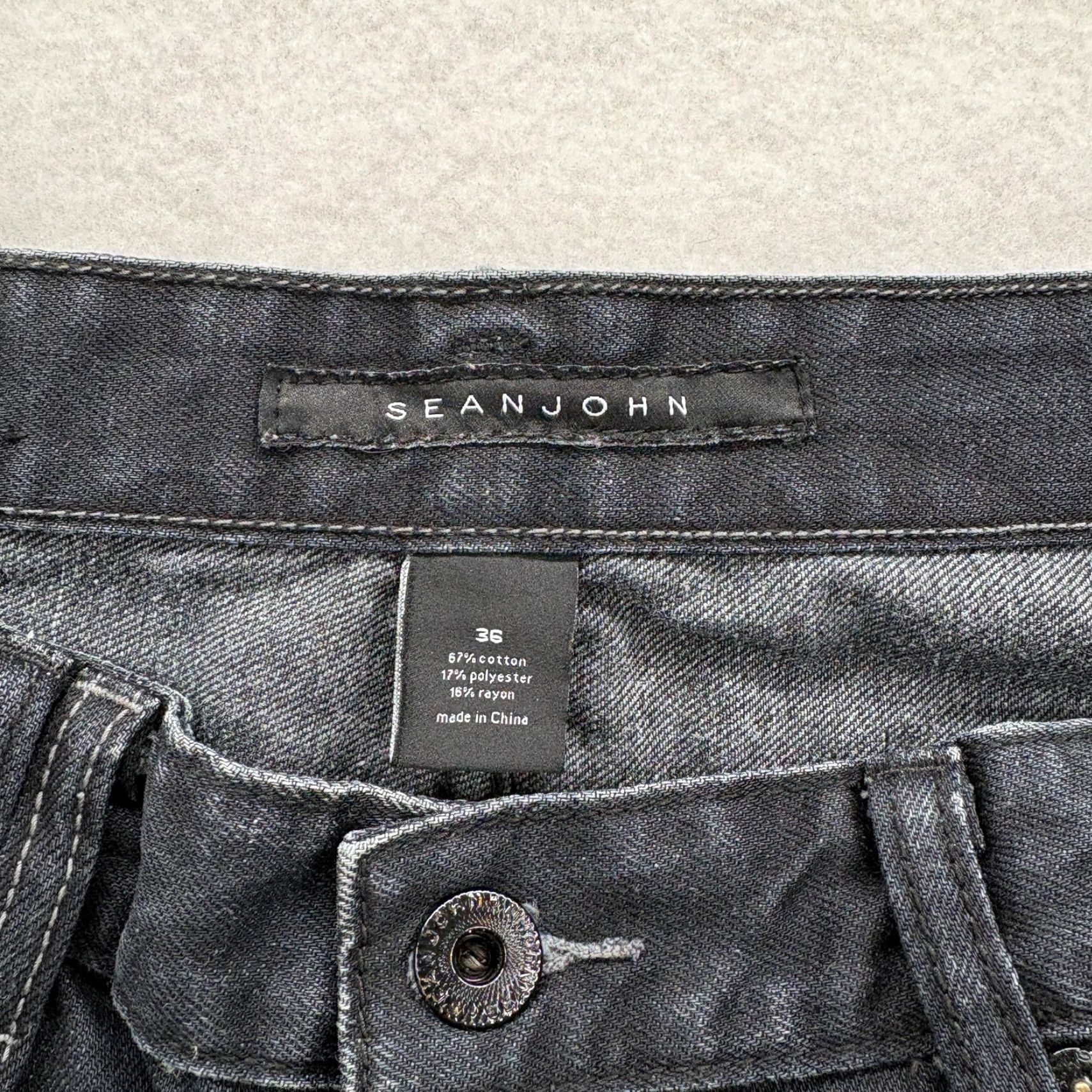 Sean John VINTAGE Sean John Hamilton Jeans Mens 36x32 Black Straight Denim Hip Hop Y2K Size US 36 / EU 52 - 5 Thumbnail