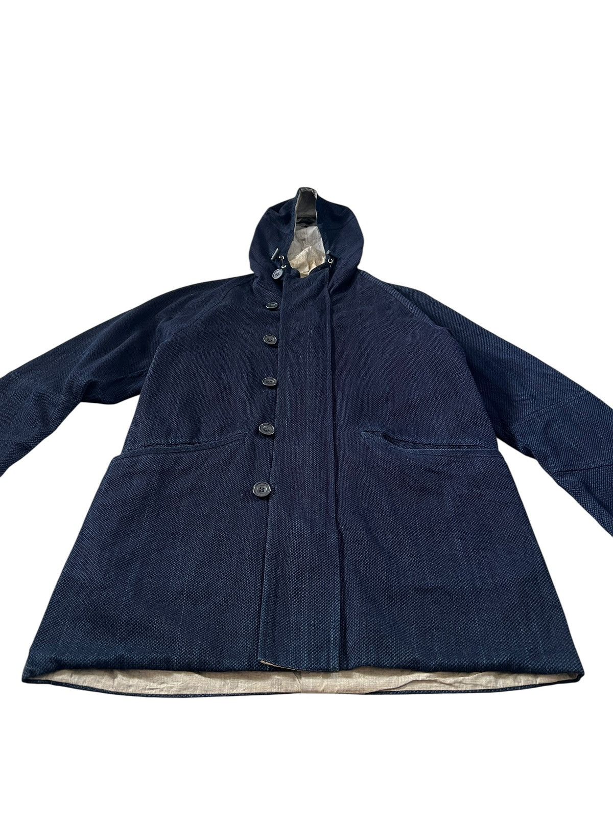 Japanese Brand KŪ 🇯🇵 Natural Dyed Indigo Sashiko Parka Jacket Kapital Visvim Size US M / EU 48-50 / 2 - 6 Thumbnail