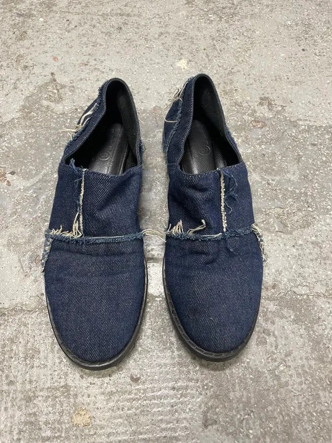 Maison Margiela Maison Margiela MM6 Blue Denim Jeans Derbys Shoes Size US 7 / EU 40 - 2 Thumbnail