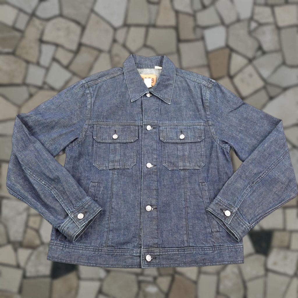 Gap VINTAGE Gap Jacket Mens Large Blue Denim Jean Bomber 1969 Button Up Trucker Coat Size US 33 - 1 Thumbnail