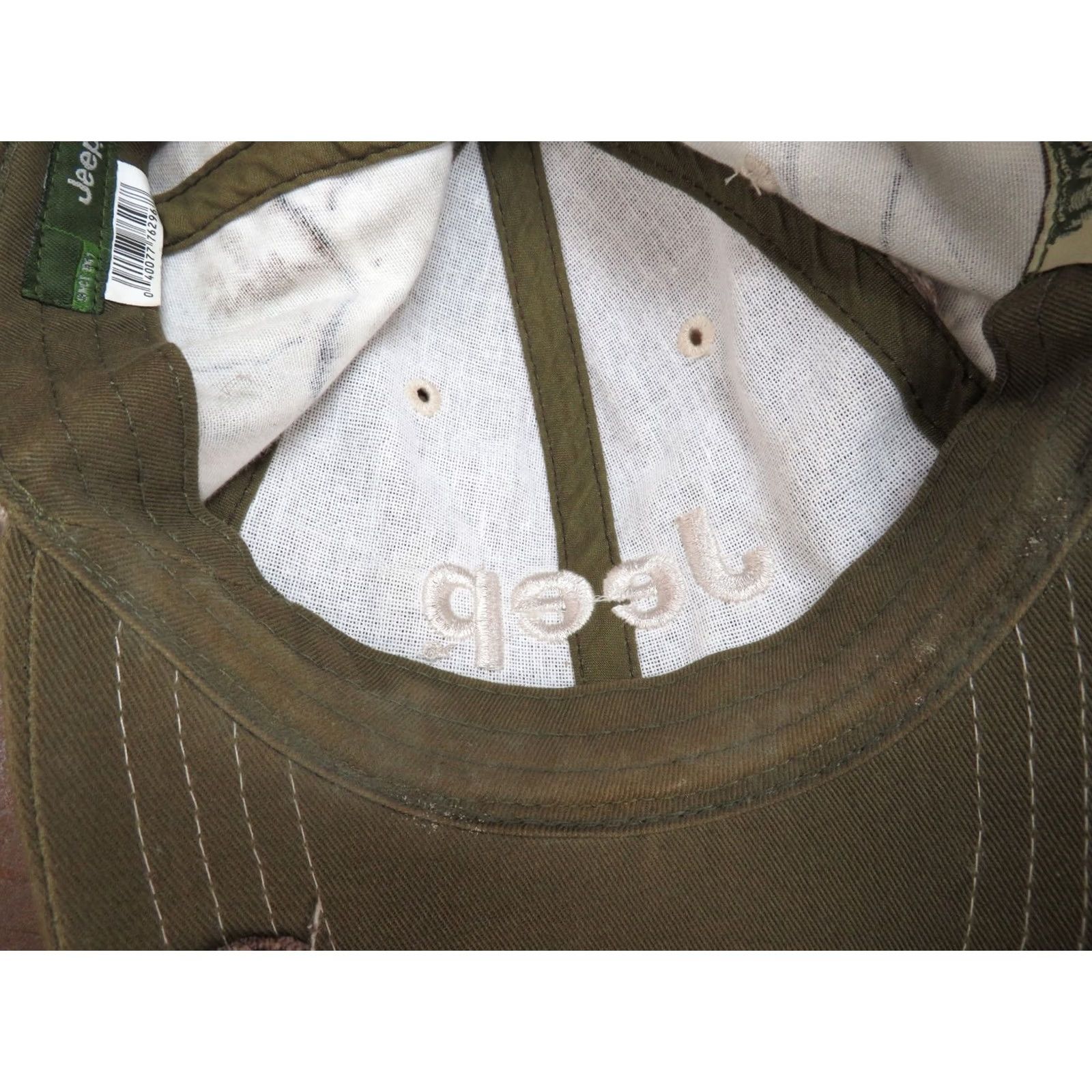 Jeep HaT Adjustable VTG Camo Distressed JEEP hunting baseball trucker cap Size ONE SIZE - 6 Thumbnail