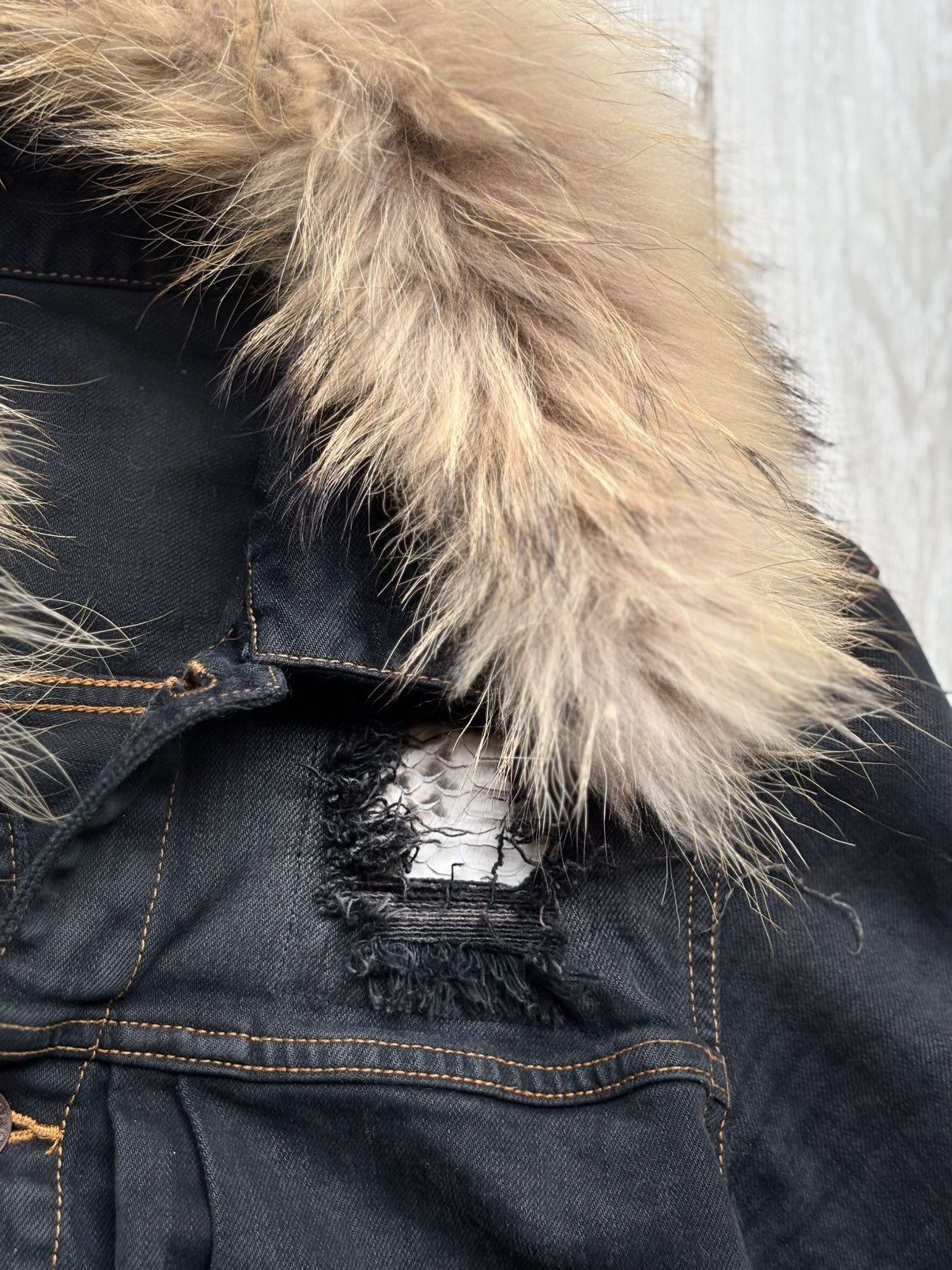 5351 POUR LES HOMMES ABAHOUSE /5351 Pour Les Hommes fur denim jacket Size US S / EU 44-46 / 1 - 3 Thumbnail