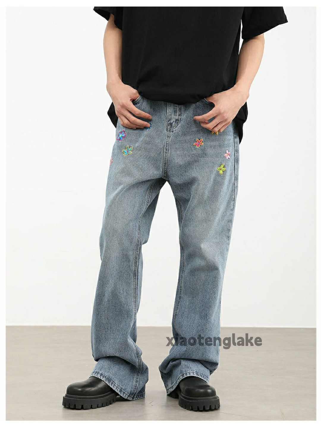 Jean × Vintage washed faded y2k skate hiphop pattern yuppie jeans Size US 30 / EU 46 - 5 Thumbnail