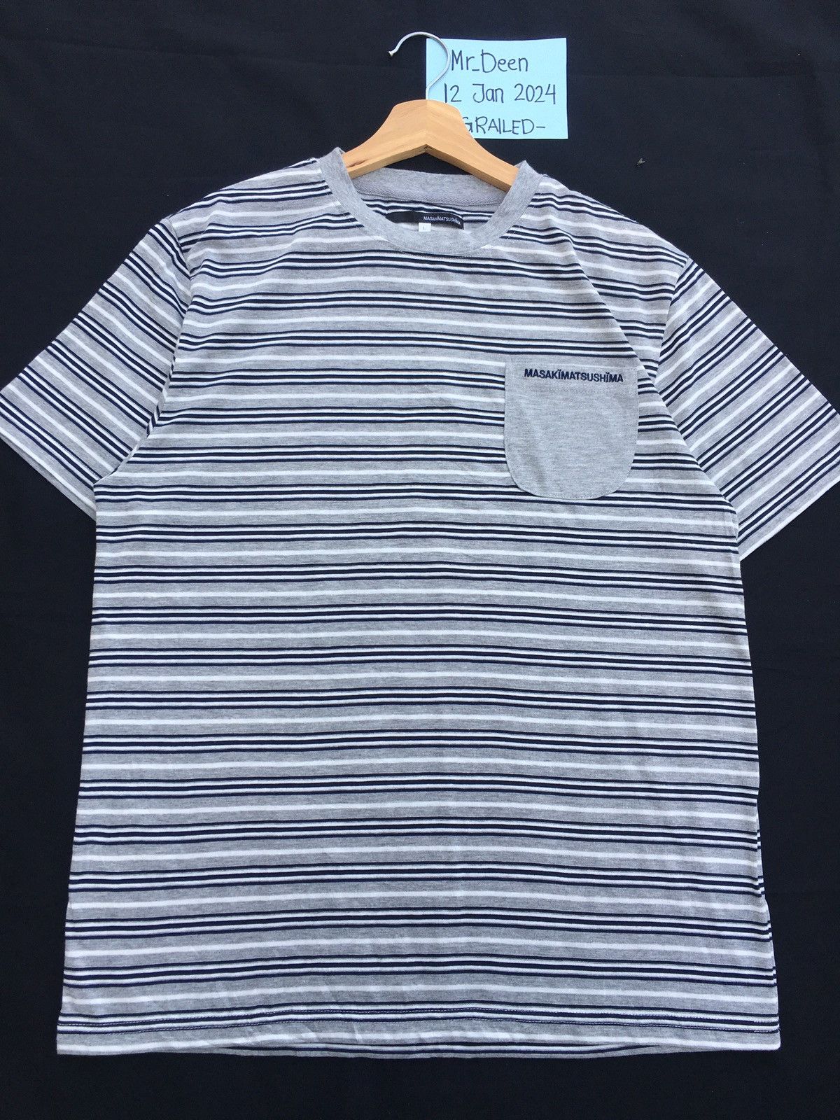 Masaki Matsushima Rare Vintage Masaki Matsushima Stripes Tshirt Size US L / EU 52-54 / 3 - 5 Thumbnail