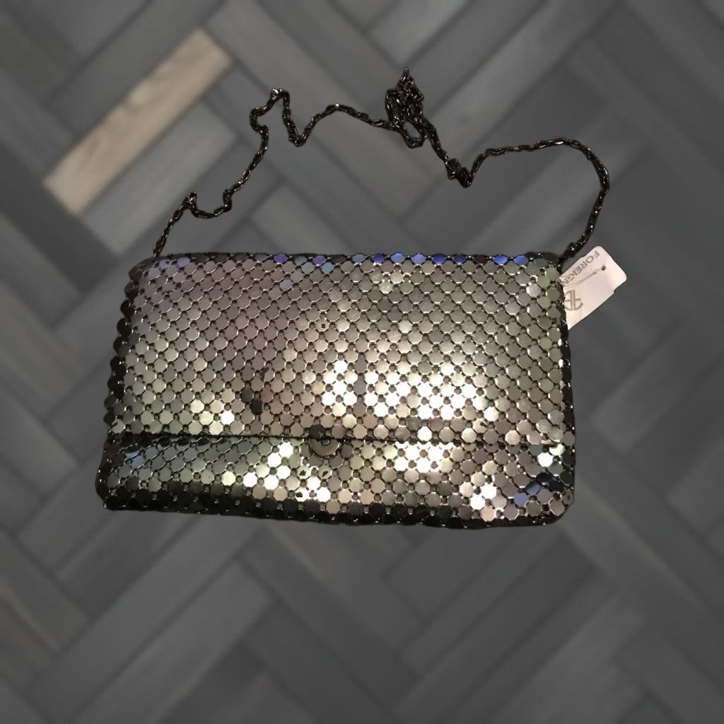 Vintage Urban Expressions Pewter Clutch Metallic Bag Women’s Size ONE SIZE - 1 Thumbnail