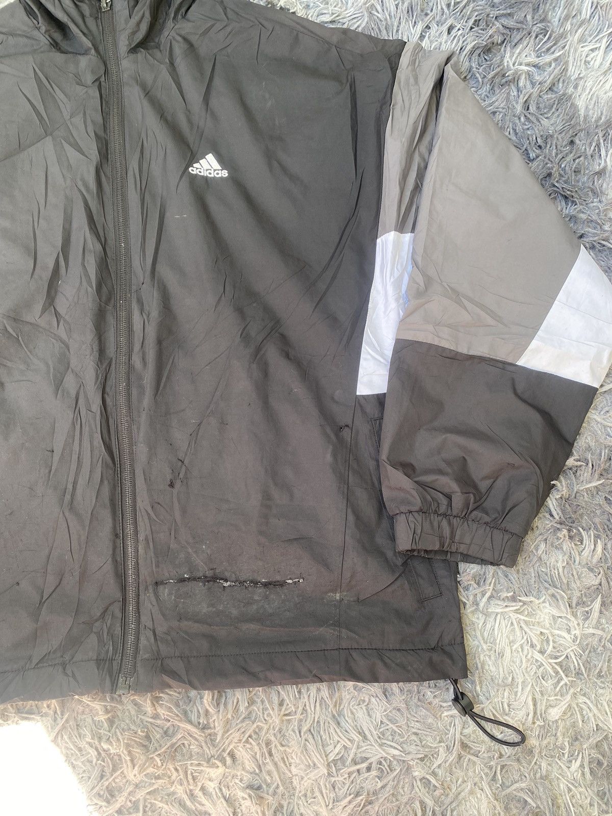 Adidas × Vintage Adidas windbreaker Hoodies Left logo 🚀 Size US L / EU 52-54 / 3 - 4 Thumbnail