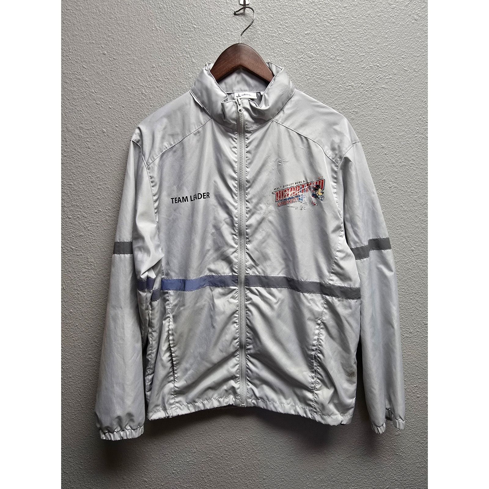 Disney Disney Windbreaker Mickey Mouse Marathon Gray Jacket Small Size US S / EU 44-46 / 1 - 1 Thumbnail