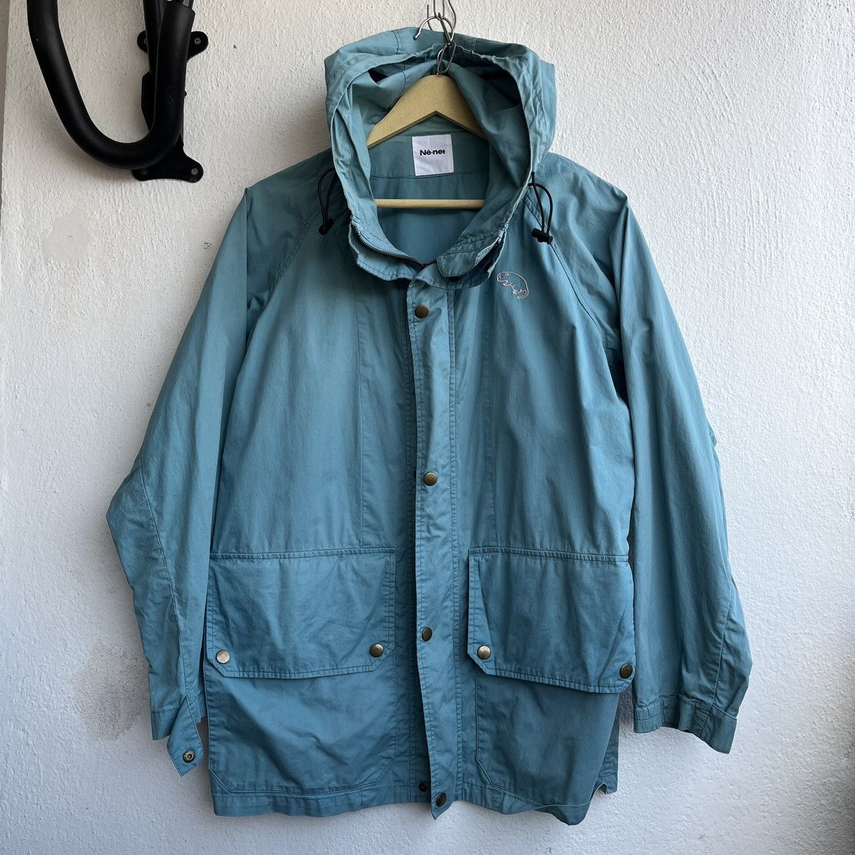 Ne-Net SOFT BLUE ISSEY MIYAKE NE-NET LIGHT HOODIE JACKET Size US L / EU 52-54 / 3 - 1 Thumbnail