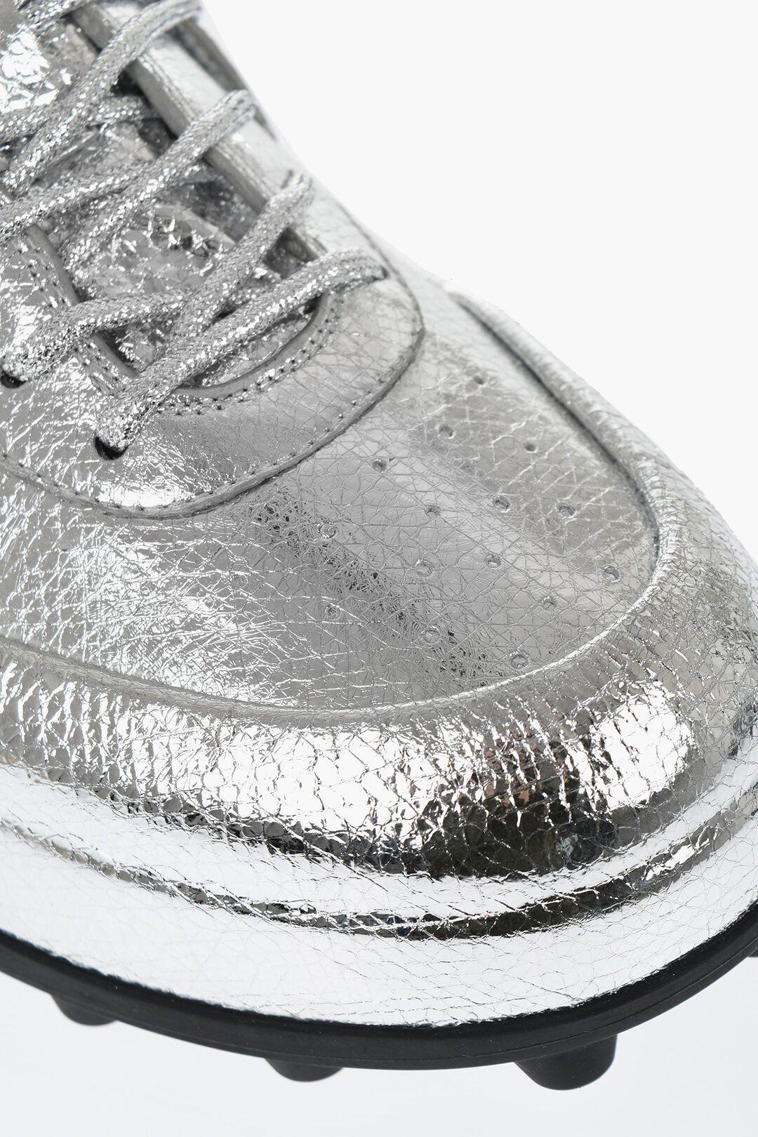 Jil Sander og1mm0625 Leather Lcae-up Sneakers in Silver Size US 8 / EU 41 - 4 Thumbnail