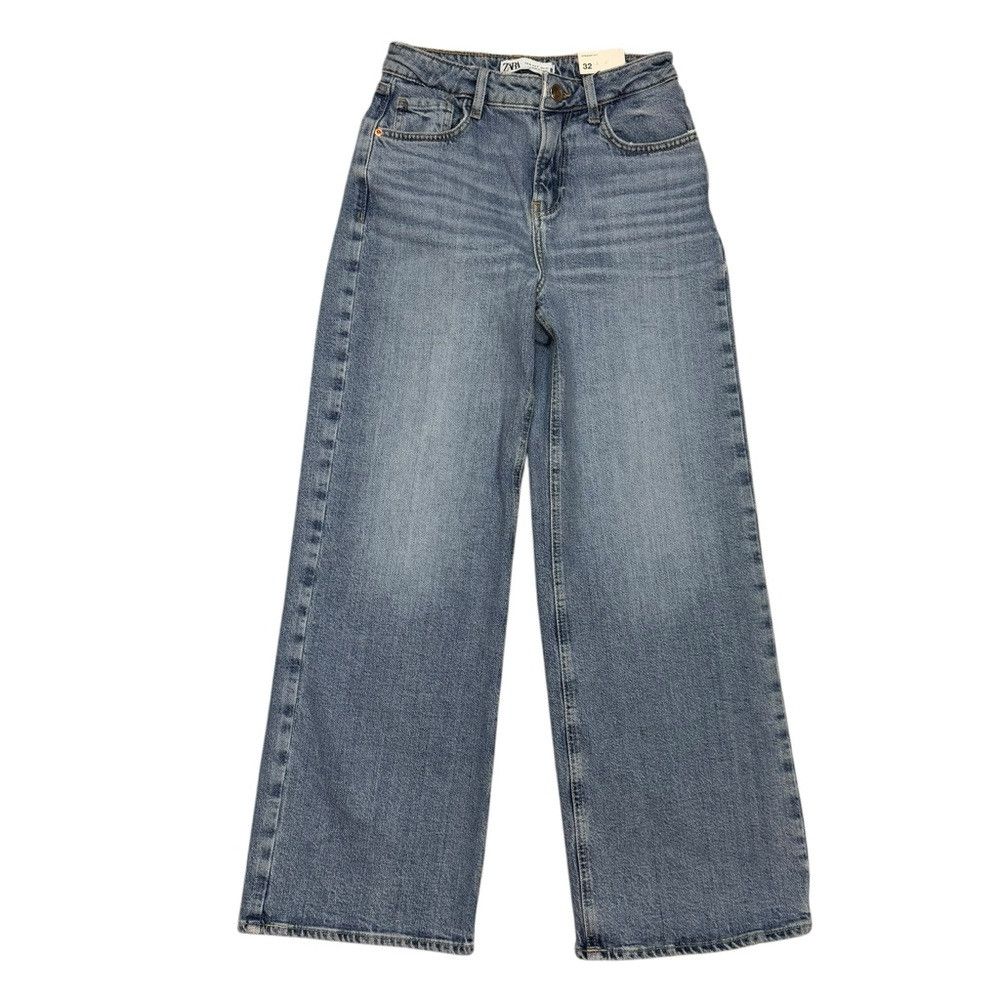 Zara NWT New Zara High Waist Cropped Straight Jeans Size 0 Size 25" / US 0 / IT 36 - 2 Thumbnail