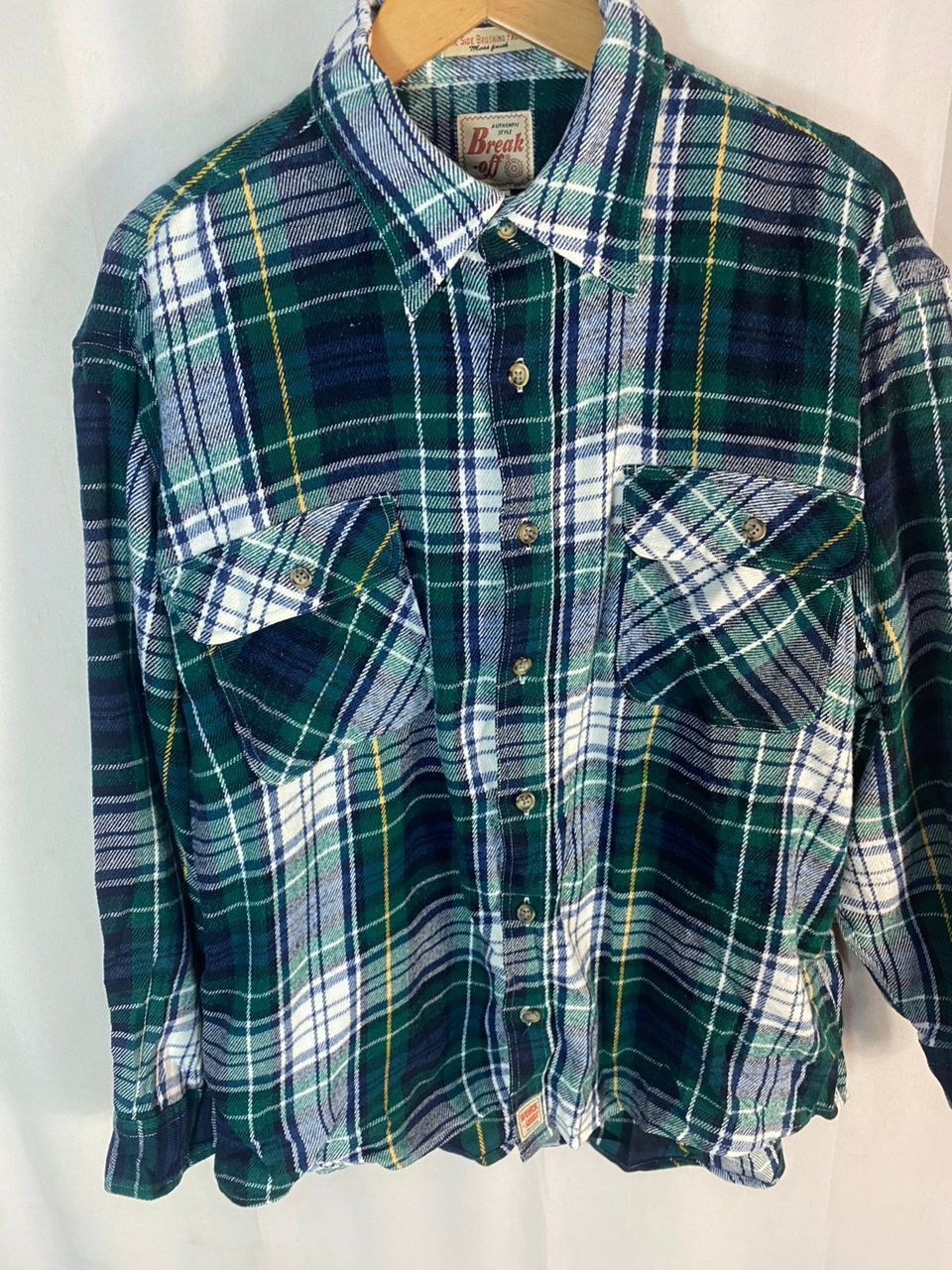 Flannel × Japanese Brand Vintage break off button up flannel shirt Size US L / EU 52-54 / 3 - 2 Thumbnail