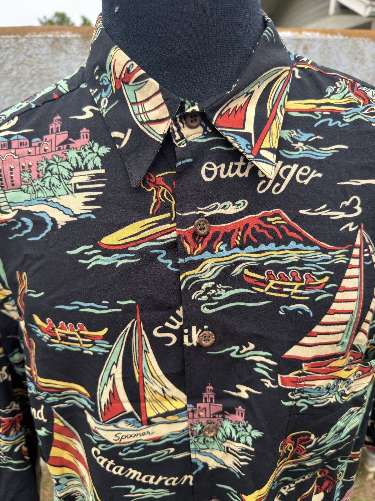 Reyn Spooner PreOwned Reyn Spooner Alfred Shaheen 100% Rayon Men's XL Size US XL / EU 56 / 4 - 3 Thumbnail
