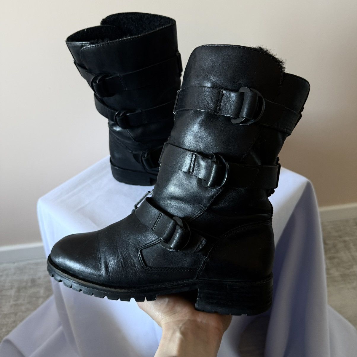 Dirk Bikkembergs 00s Avantgarde Strap Belt Boxing Biker Boots Guidi MoMa Vibe Size US 7 / IT 37 - 7 Thumbnail