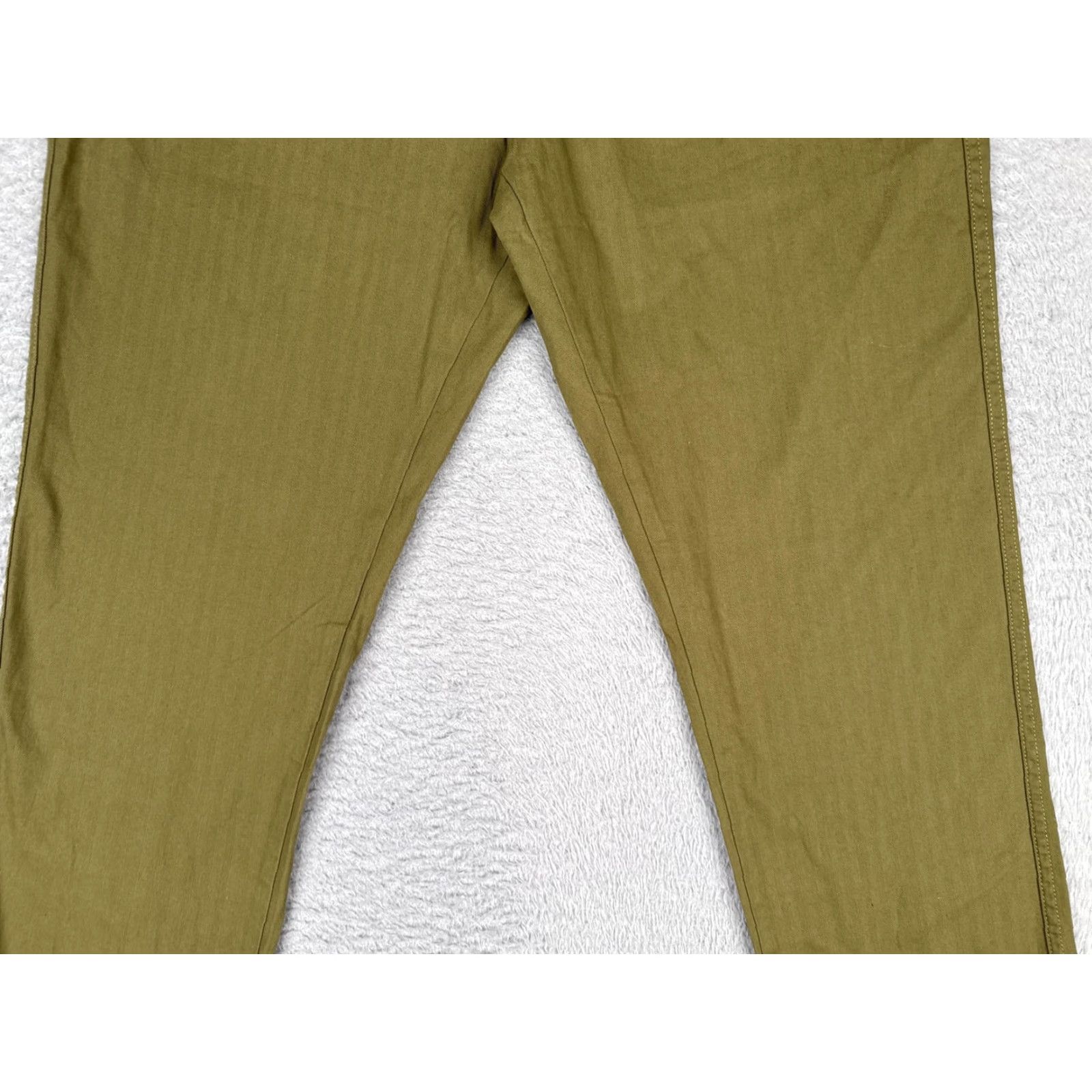 Vince Camuto Vince Camuto Pants Mens 36x30 Green Chino Flat Front Straight Leg Regular Waist 36 City Preppy Mens Size US 36 / EU 52 - 3 Thumbnail
