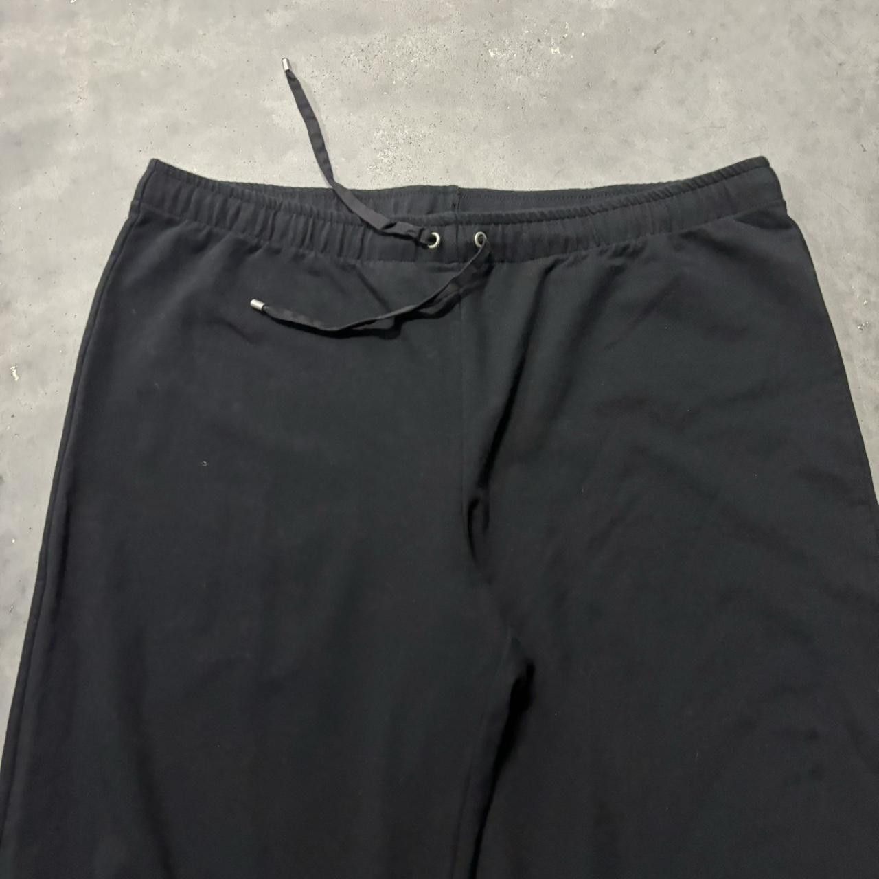 Japanese Brand × Vintage Crazy Vintage Y2K/2000s Baggy Black Skater Essential Sweatpants! Size US 34 / EU 50 - 4 Thumbnail
