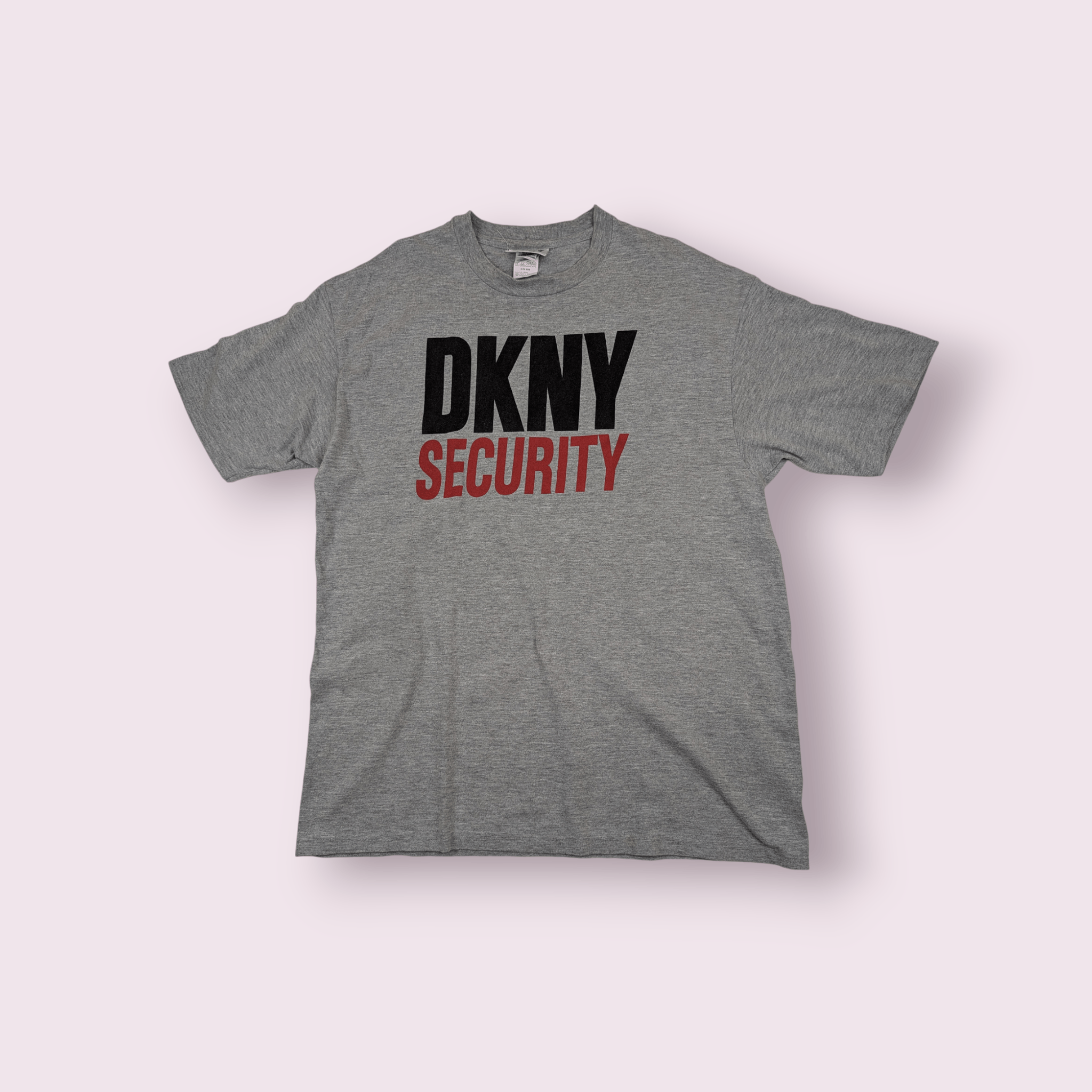 DKNY Vintage 90's DKNY Security Big Spell Out Logo T-Shirt Size US L / EU 52-54 / 3 - 1 Thumbnail