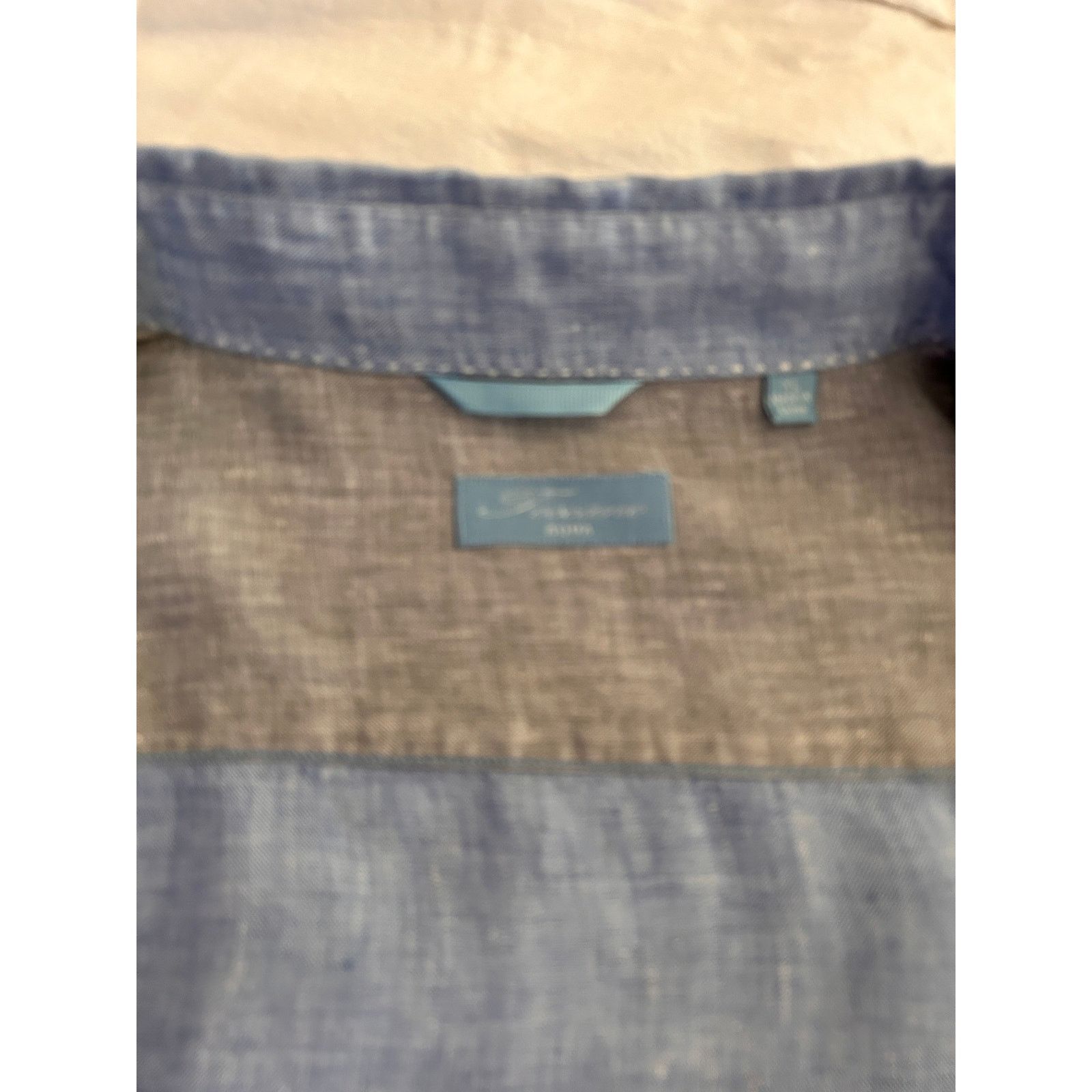 PATRICK ASSARAF Patrick Assaraf Blue linen long sleeve Shirt XL Size US XL / EU 56 / 4 - 4 Thumbnail