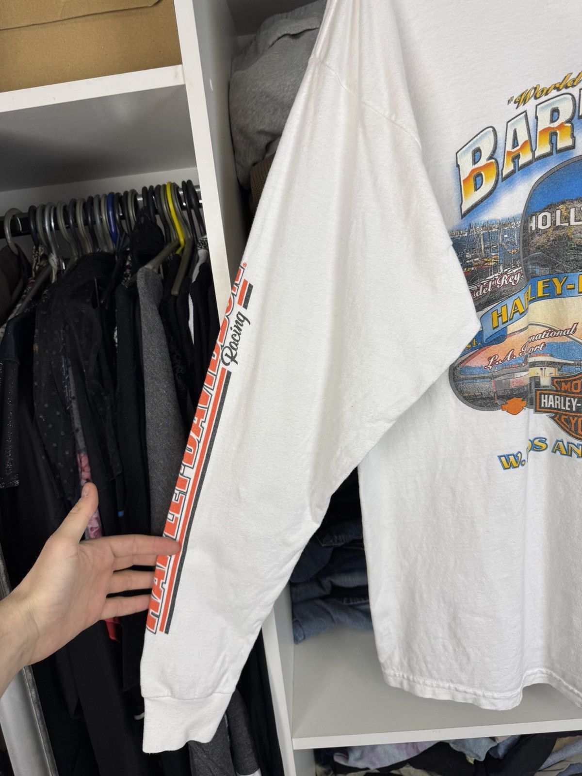 Harley Davidson Vintage 1999 Harley Davidson Racing Long Sleeve T-Shirt Size US XL / EU 56 / 4 - 17 Thumbnail