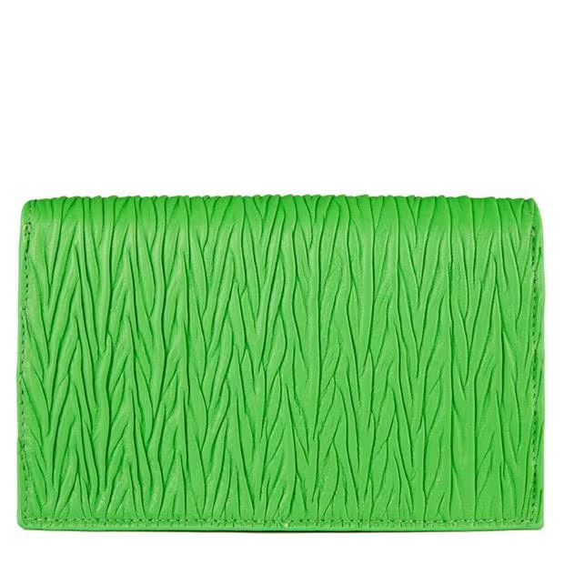 Alexander McQueen o1g2r1mq0824 Size: OS / Small Pleated Skull Bag Acid Green Size ONE SIZE - 2 Thumbnail