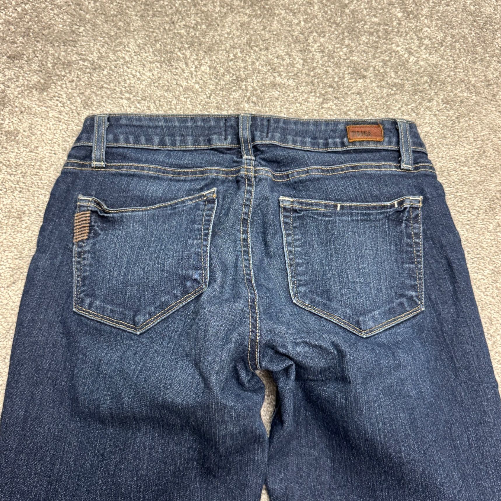 Paige Paige Kylie Crop Jeans Womens 27 Dark Wash Mid Rise Denim Pant Regular 29" Waist 28" Inseam Blue Streetwear Slim Modern Womens Size 27" / US 4 / IT 40 - 4 Thumbnail