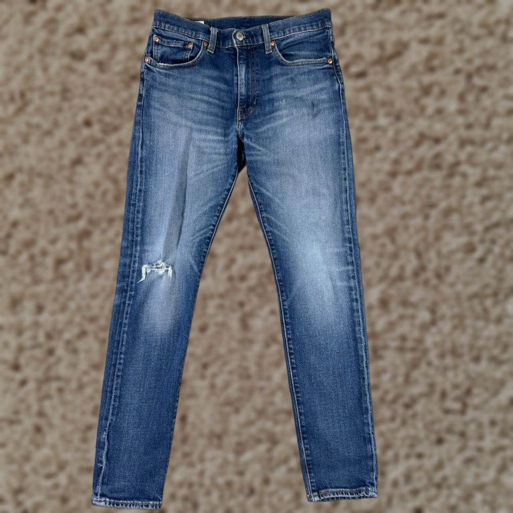 Levi's Levi's 512 Jeans Denim Blue 32x29 Regular Slim Distressed Cotton 5-Pocket Men Jeans Vintage? No Size US 32 / EU 48 - 1 Thumbnail