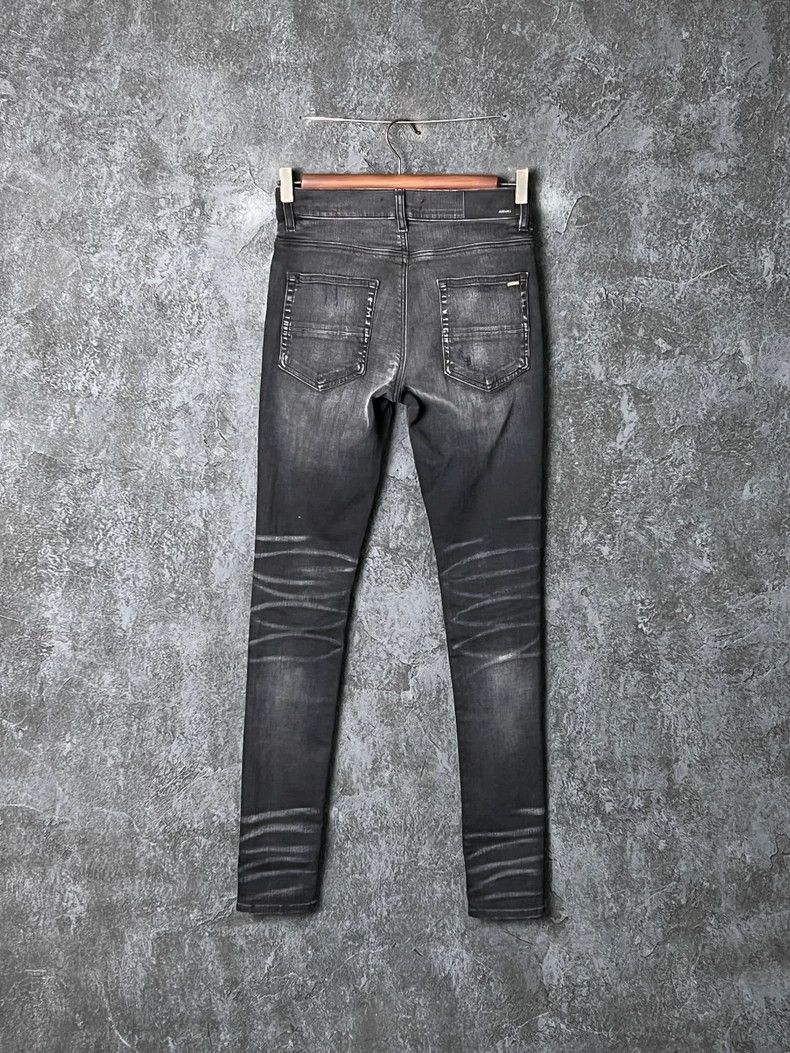 Amiri Amiri Black Gray Ripped Denim Pants Size US 30 / EU 46 - 2 Thumbnail