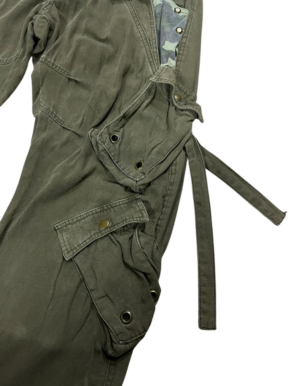 Japanese Brand Vintage Studded Cargo Bondage Military Green Size US 34 / EU 50 - 3 Thumbnail