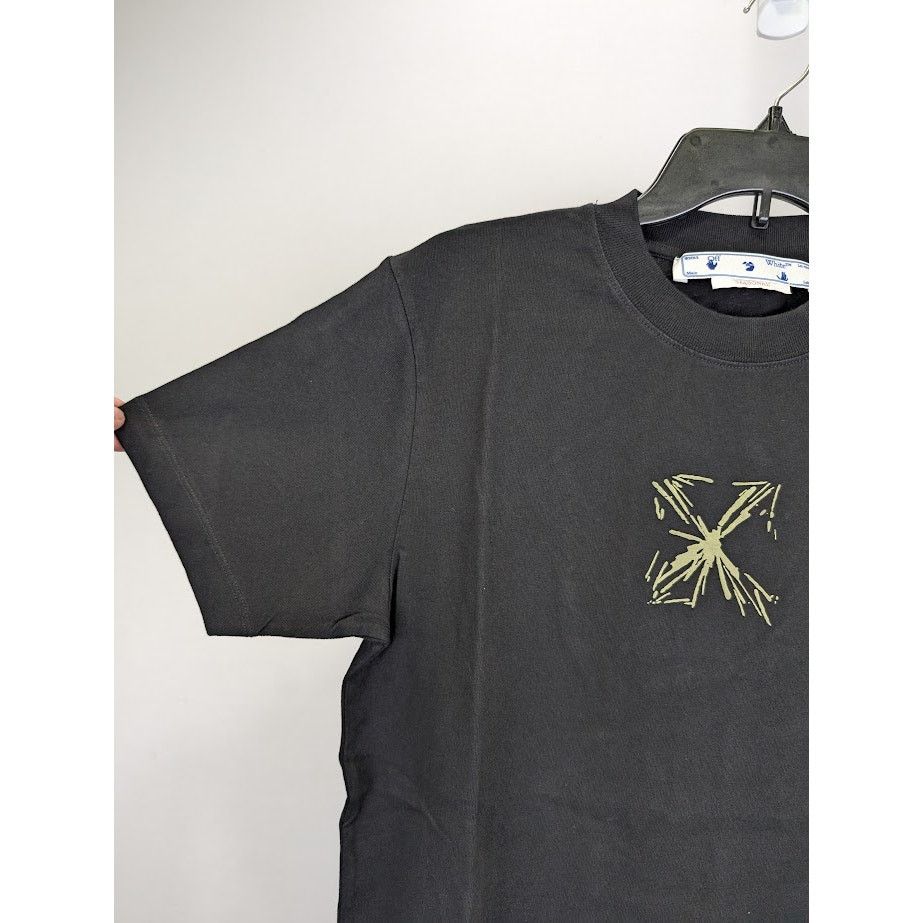 Off-White o1rshd1 Splash Arr Slim Short Sleeve T-Shirt in Black Beige Size US XS / EU 42 / 0 - 10 Thumbnail