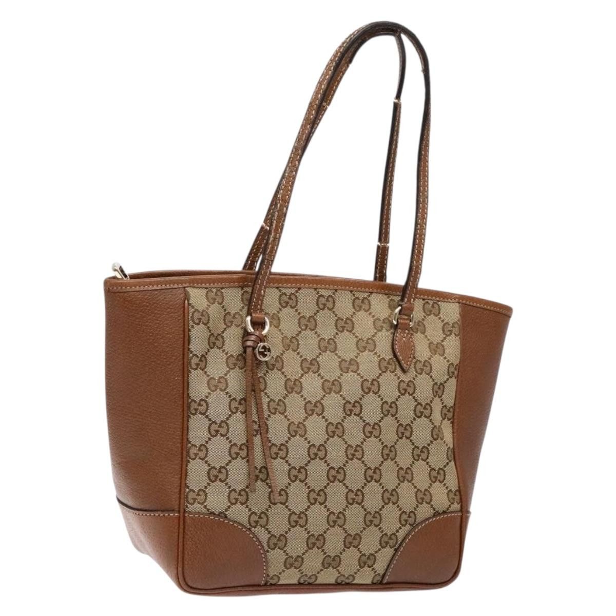 Gucci GUCCI GG Canvas Hand Bag Beige Gold Size ONE SIZE - 1 Thumbnail