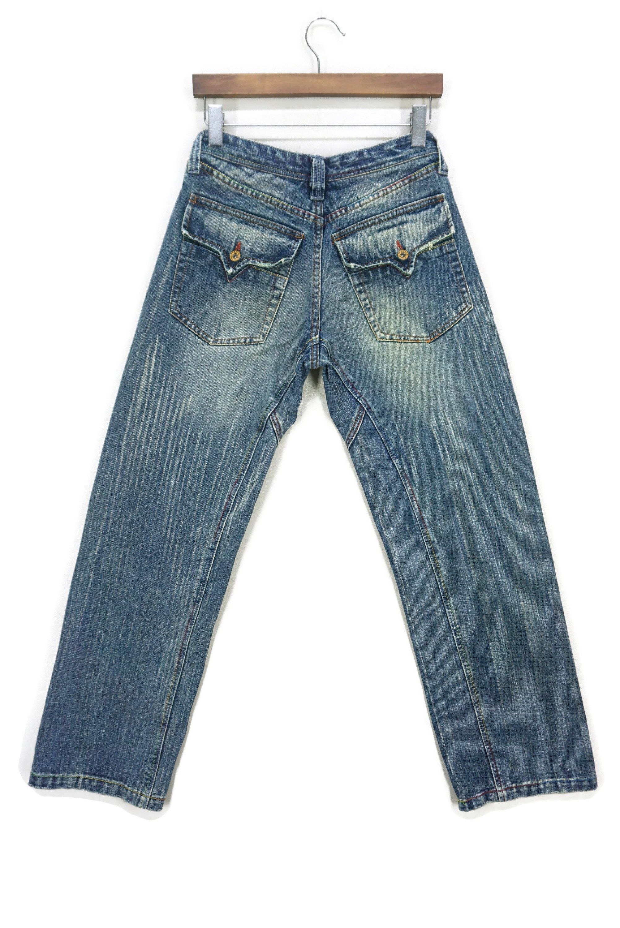 Japanese Brand Nylaus Jeans Size W30xL30.5 Low Rise Straight Leg Denim Size US 30 / EU 46 - 2 Thumbnail