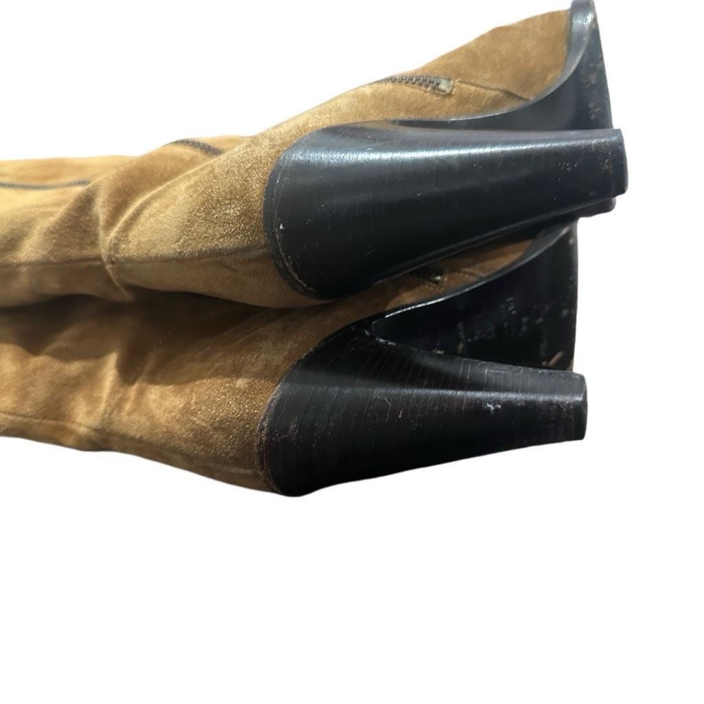 Prada PRADA Boots Shoes Leather Suede British Tan Brown Zip Up Mid Size US 9 / IT 39 - 6 Thumbnail