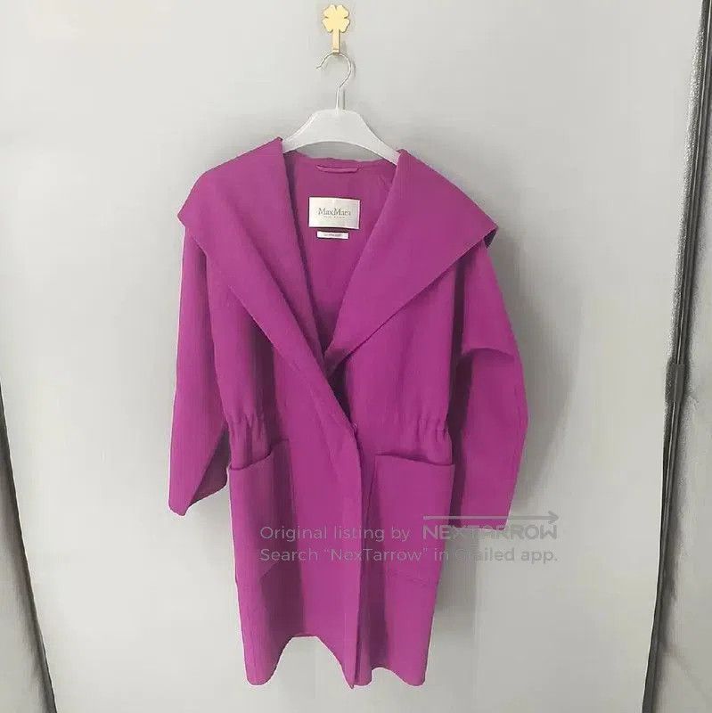 Max Mara MaxMara Pink Wool Women's Coat . Size XS / US 0-2 / IT 36-38 - 1 Thumbnail