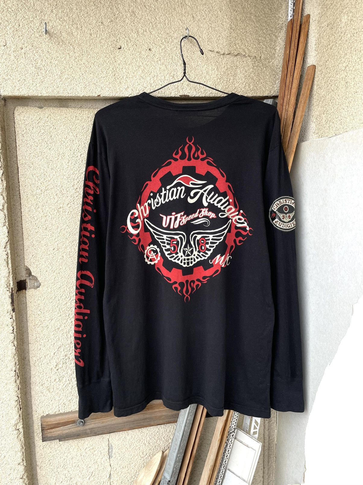 Christian Audigier Vintage Y2K Christian Audigier Ed Hardy Biker Racing T-shirt Size US L / EU 52-54 / 3 - 11 Thumbnail