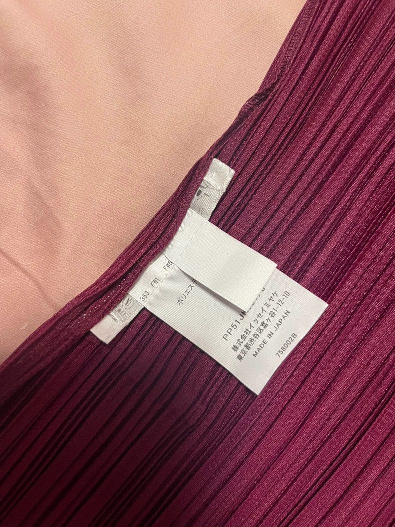 Issey Miyake Issey Miyake Wine-red long sleeves Size L / US 10 / IT 46 - 2 Thumbnail