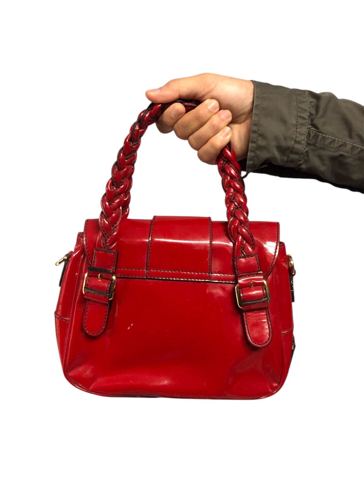 Valentino Valentino Garavani Burgandy Leather Handbag Size ONE SIZE - 3 Thumbnail