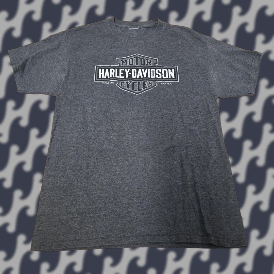 Harley Davidson Harley-Davidson Shirt Mens L Gray Deluxe Gillette Wyoming Cowboy Motorcycle Tee Shirt Size US L / EU 52-54 / 3 - 1 Thumbnail