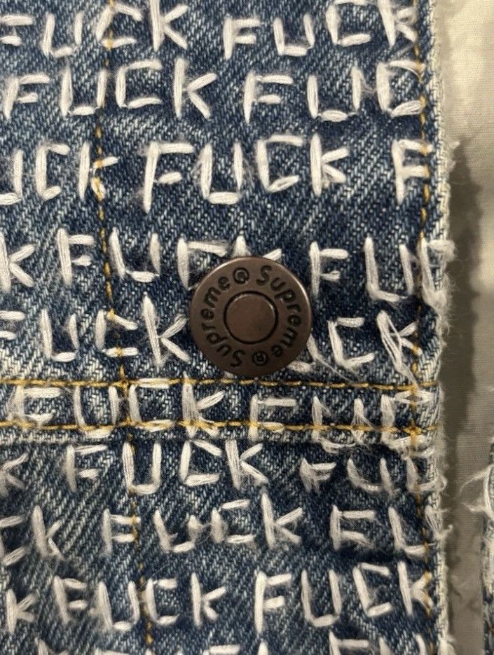 Supreme Supreme f*ck stitch denim jacket Size US M / EU 48-50 / 2 - 2 Thumbnail