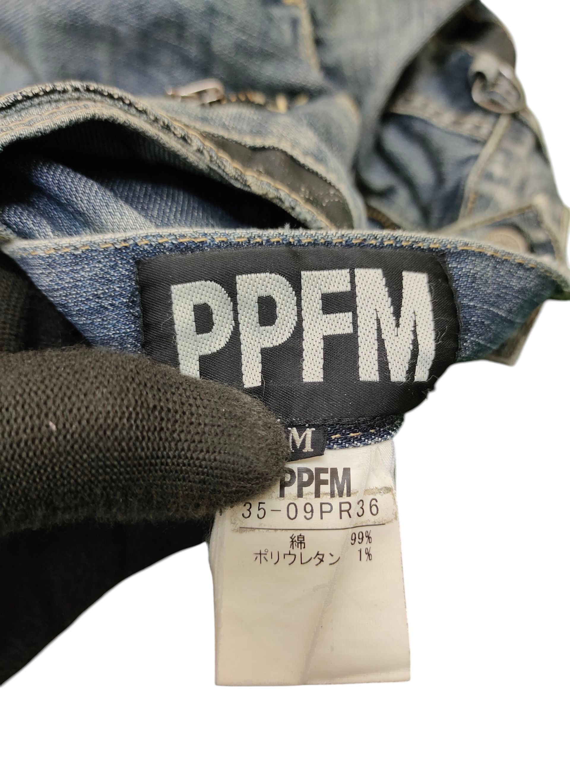 PPFM Ppfm Multi Zipper Pocket Distress Denim Jeans Grunge Punk Size US 32 / EU 48 - 13 Thumbnail