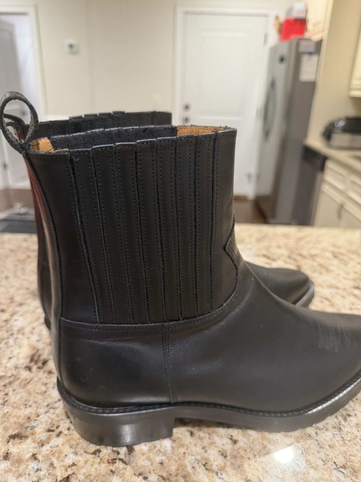 TOGA VIRILIS Toga Virilis black hard leather cowboy/dress boots Size US 10 / EU 43 - 6 Thumbnail