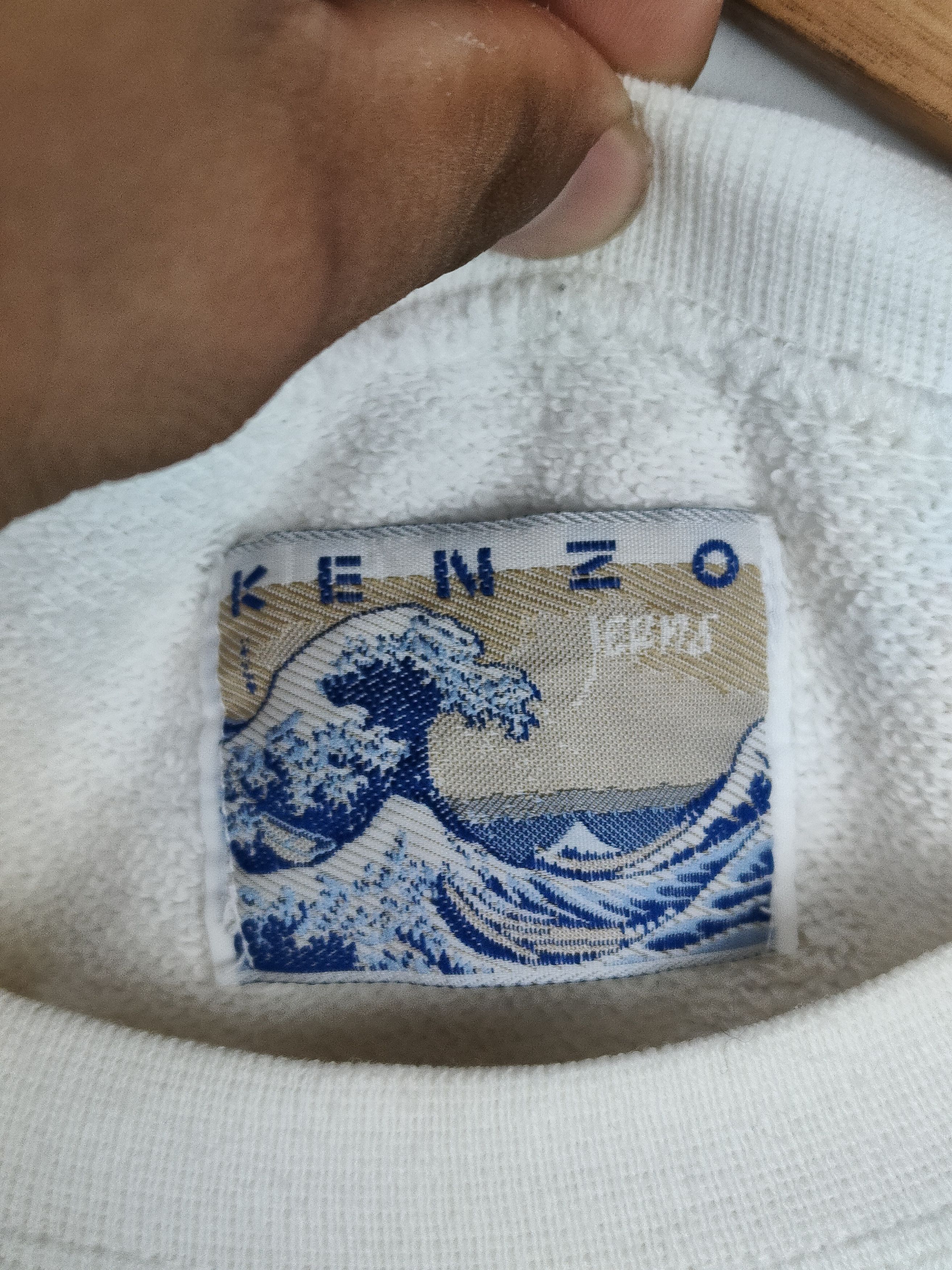 Kenzo × Vintage Vintage Kenzo White Sweatshirt Size US L / EU 52-54 / 3 - 4 Thumbnail