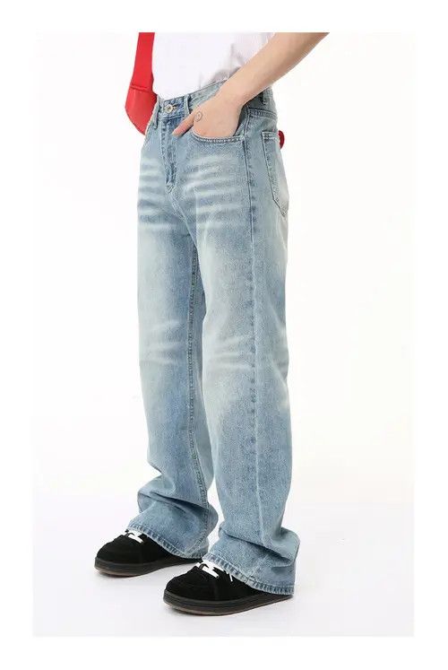 Jean American cleanfit washed light-colored straight jeans Size US 32 / EU 48 - 8 Thumbnail