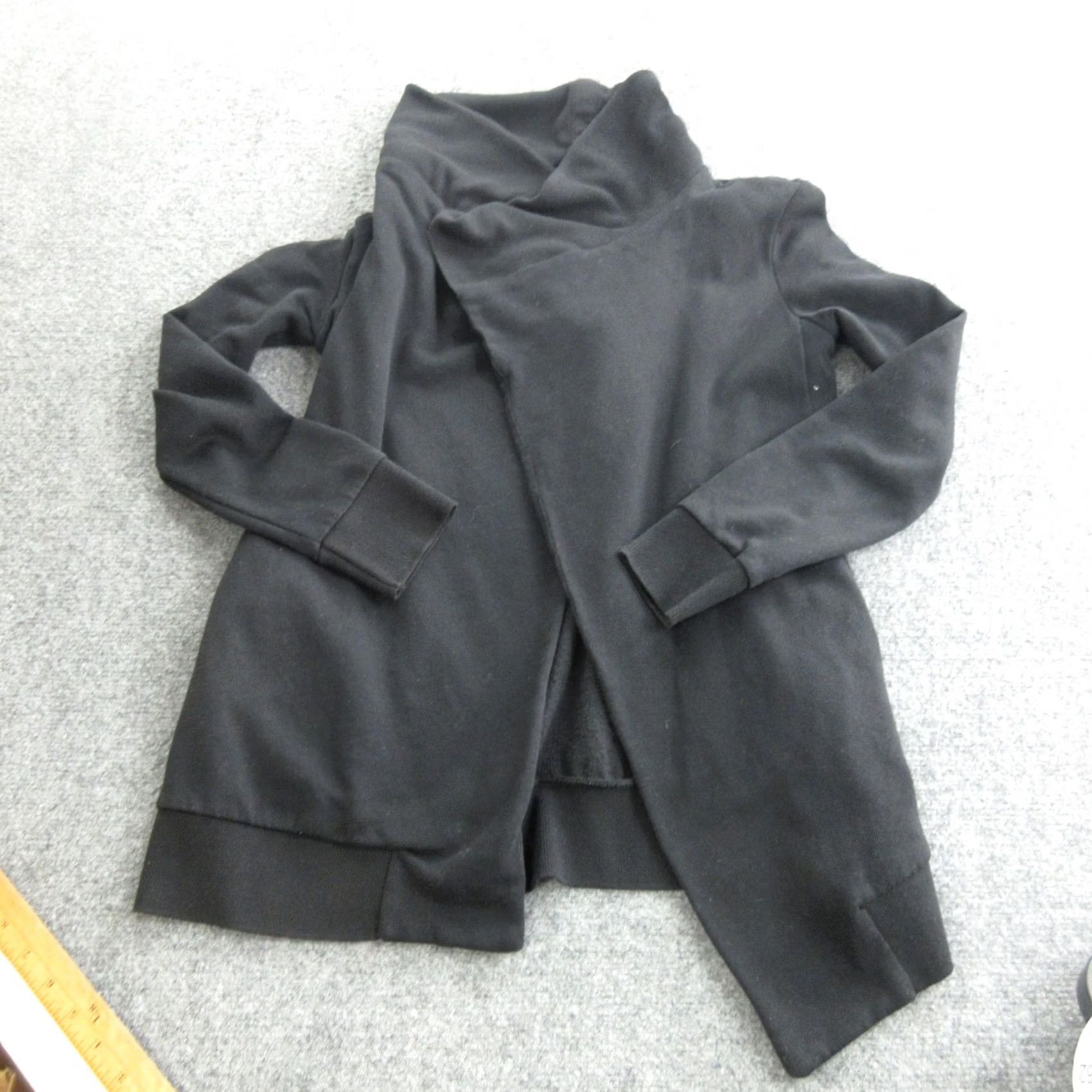 Allsaints VINTAGE AllSaints Dahlia Sweatshirt Womens XS Black Funnel Neck Asymmetrical Zip Size XS / US 0-2 / IT 36-38 - 2 Thumbnail